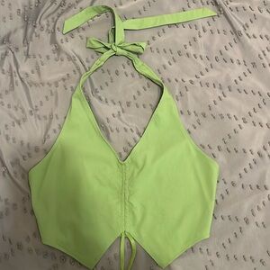 Green halter top